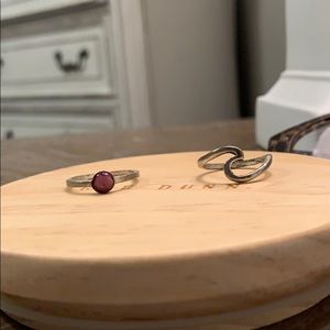 Purple Stone and Wave ring